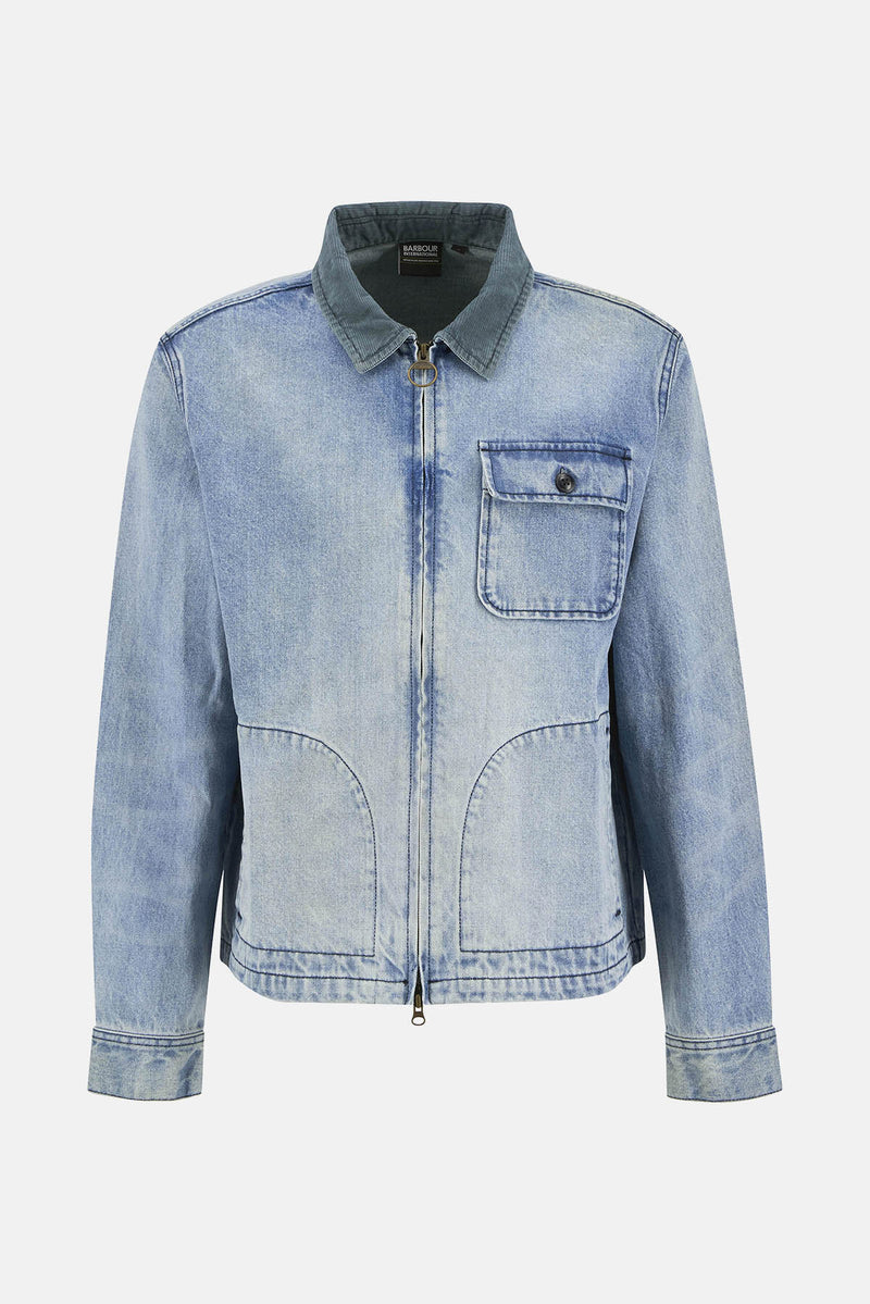 Overshirt in denim lavato Meteor