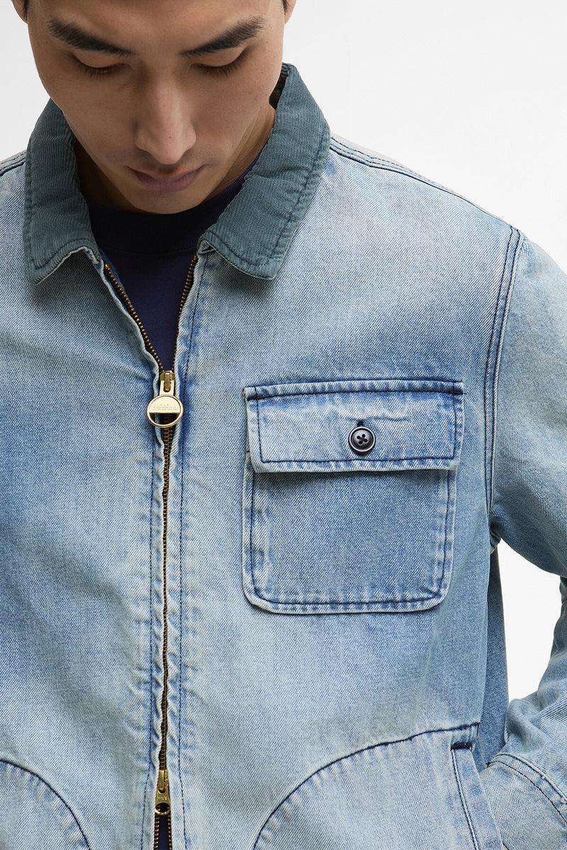 Overshirt in denim lavato Meteor