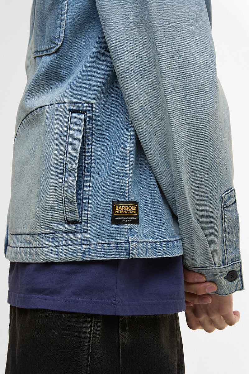 Overshirt in denim lavato Meteor