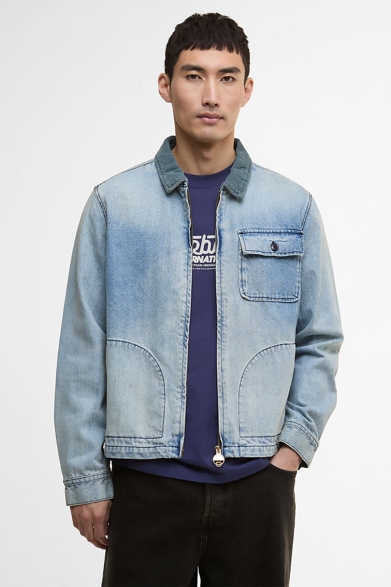 Overshirt in denim lavato Meteor