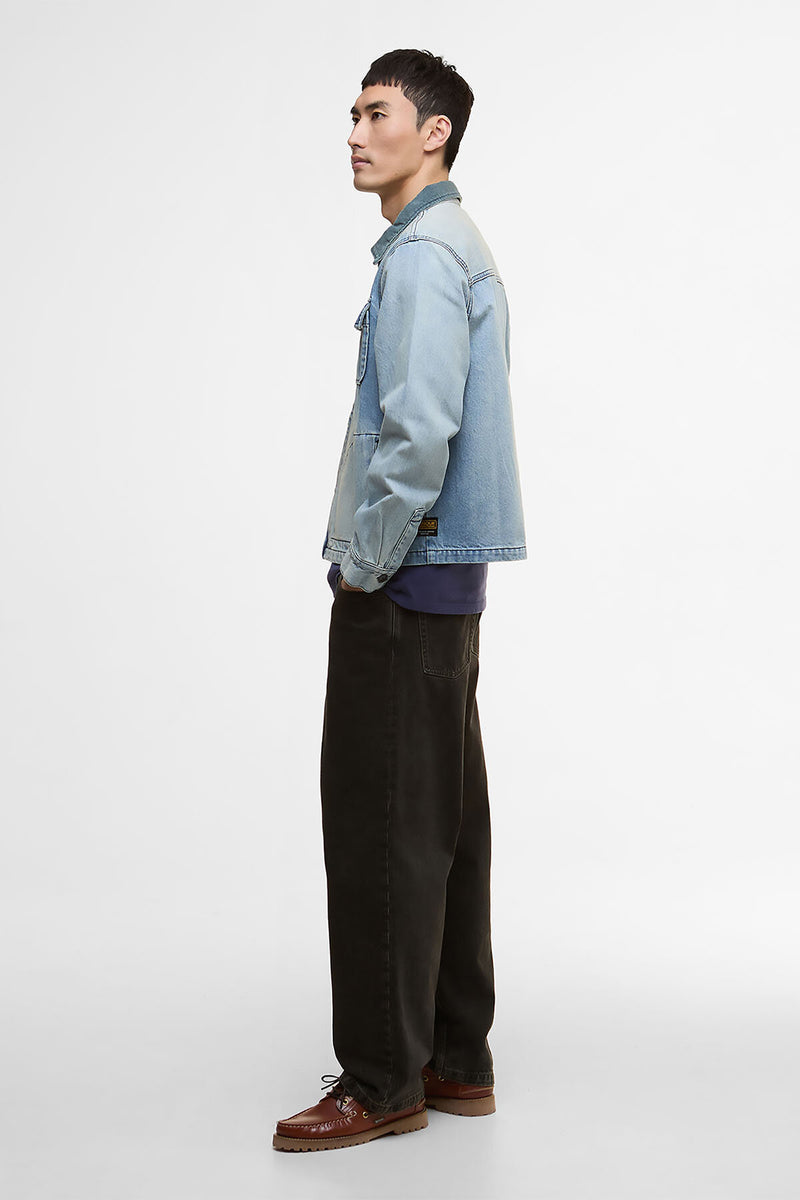 Overshirt in denim lavato Meteor