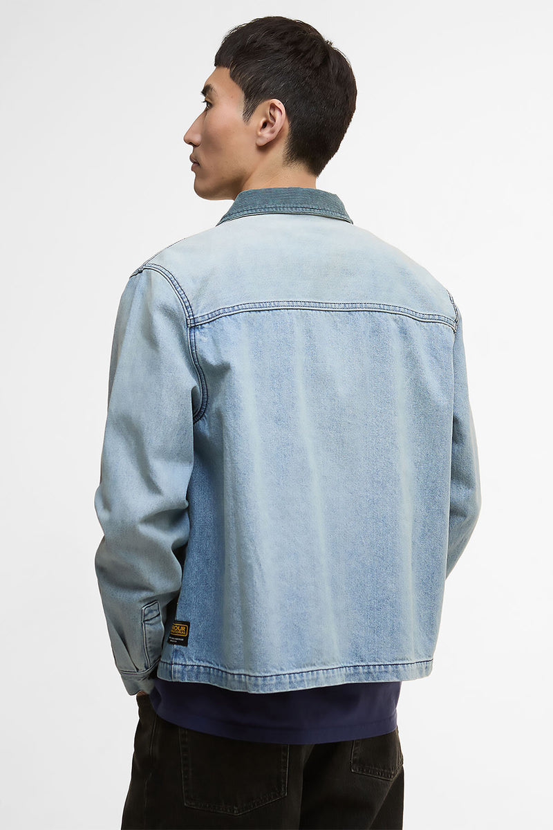 Overshirt in denim lavato Meteor