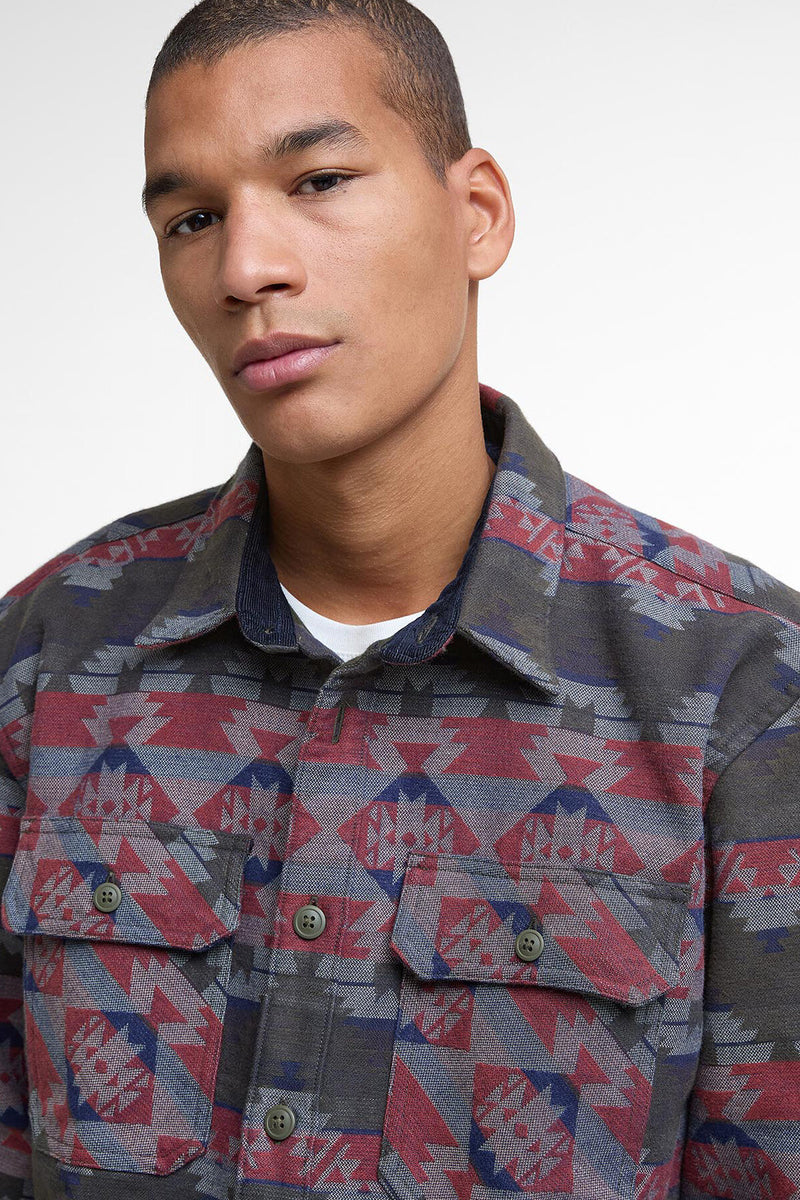 Camicia in jacquard dalla vestibilità comoda Greatend Barbour