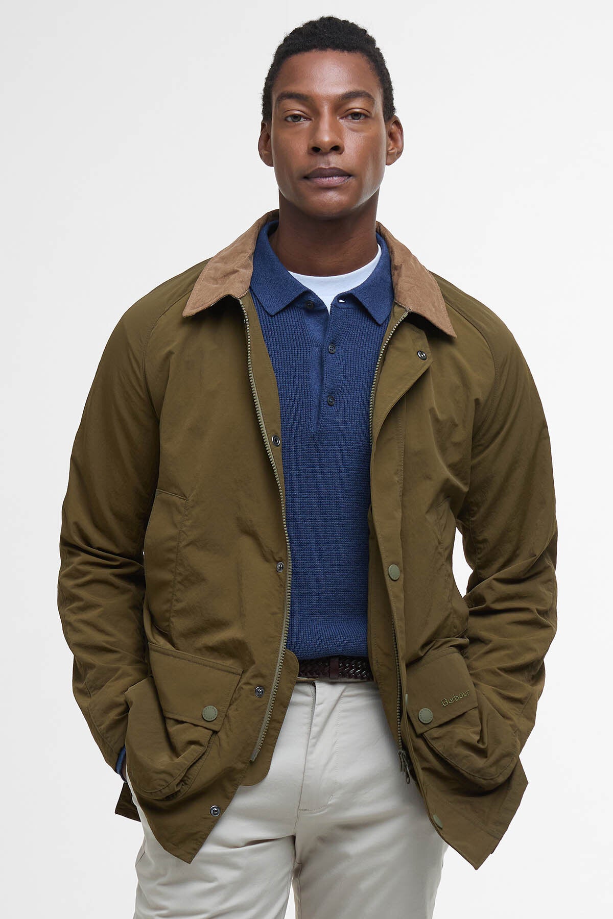 Ashby Showerproof Jacket Light sage by Barbour | Men | WP Store