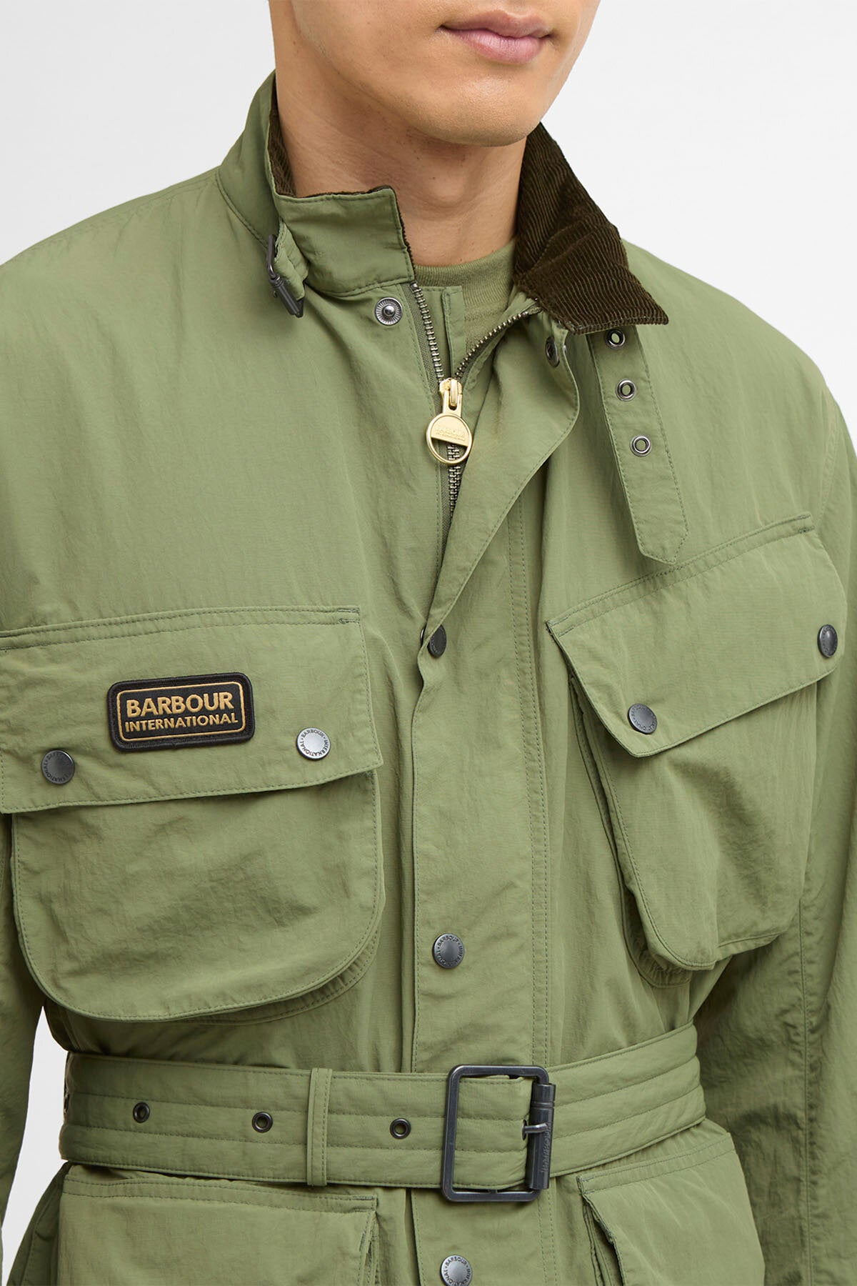 Contemporary A7 Showerproof Jacket Burnt olive by Barbour