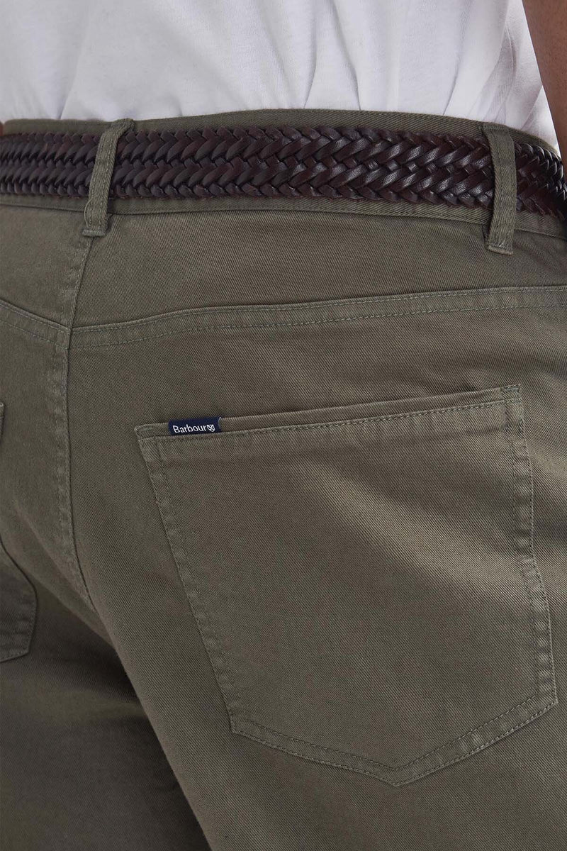 Pantaloni in tessuto stretch lavato dalla vestibilità regular 