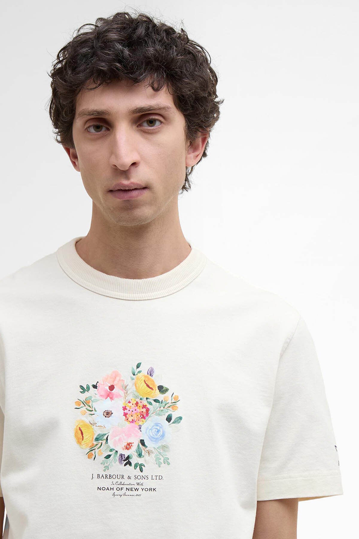 Barbour x NOAH Floral T-Shirt Whisper white by Barbour | Men