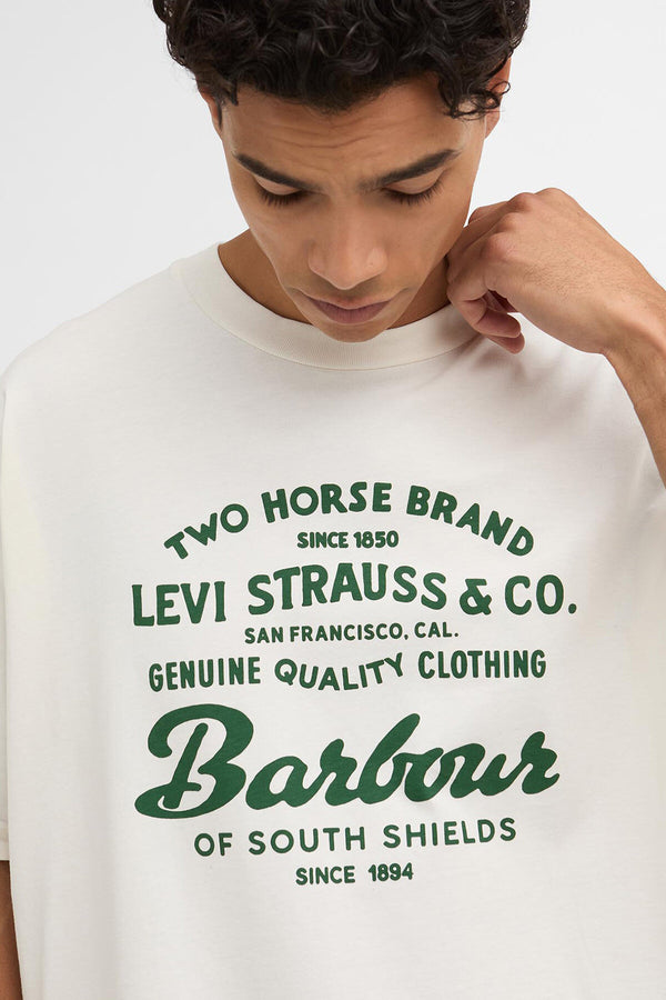 T-shirt con stampa Barbour x Levi's