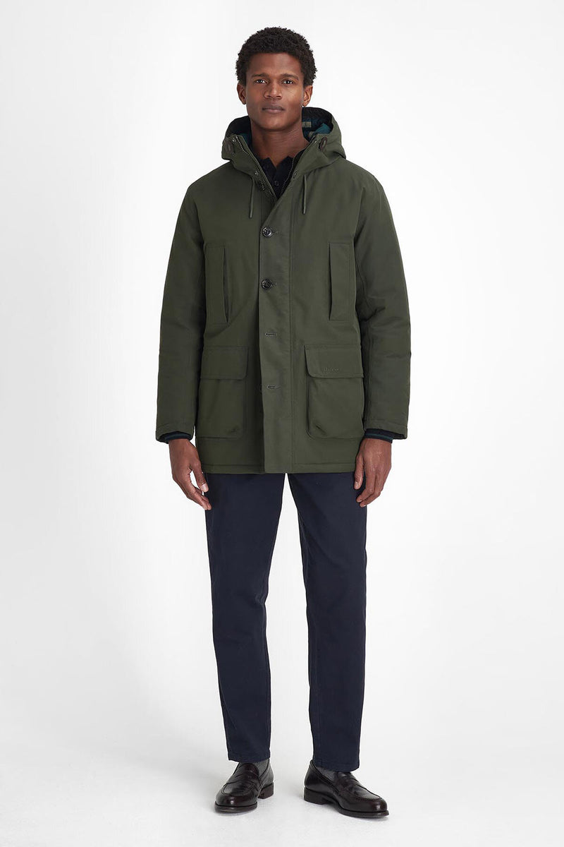 Barbour Winter Beaufort Waterproof Parka Sage by Barbour Men WP Store