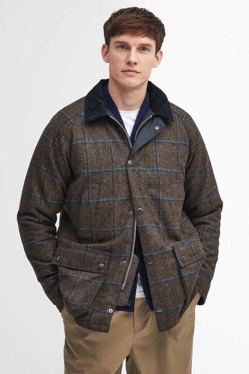 Barbour Bedale Check Wool Jacket Brown by Barbour Men WP Store