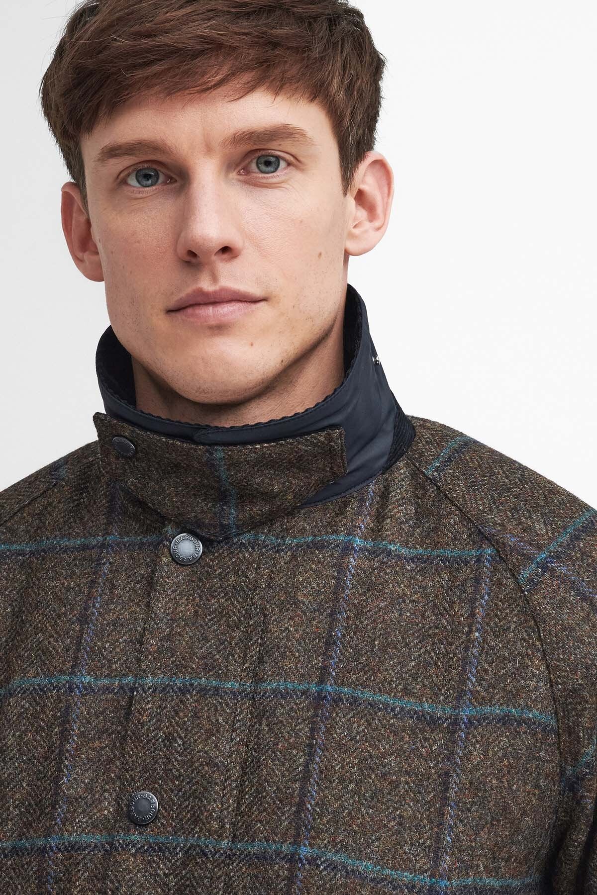 Barbour BEDALE WOOL/ウール/40 Barbour Bedale Check Wool Jacket Brown by Barbour | Men | WP