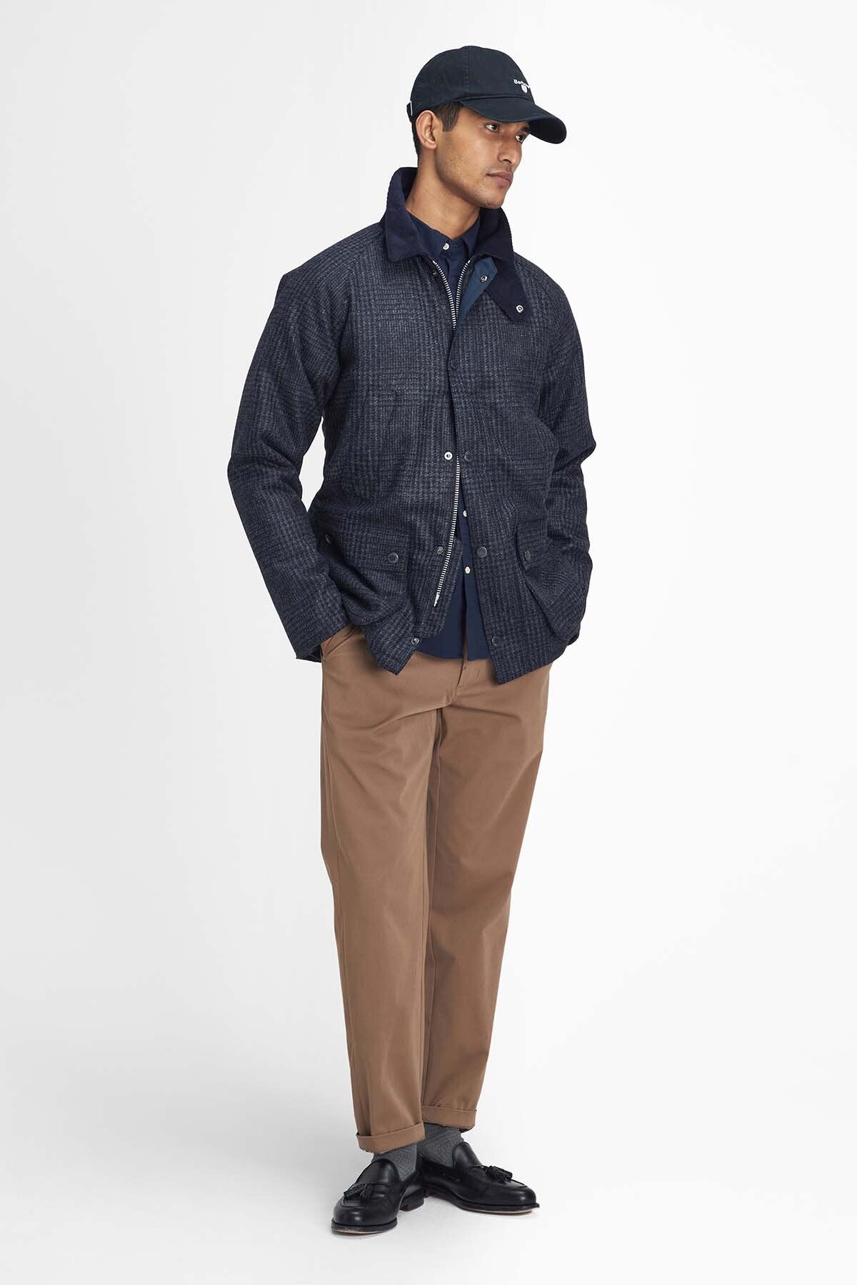 Barbour Bedale Check Wool Jacket Navy by Barbour | Men | WP Store