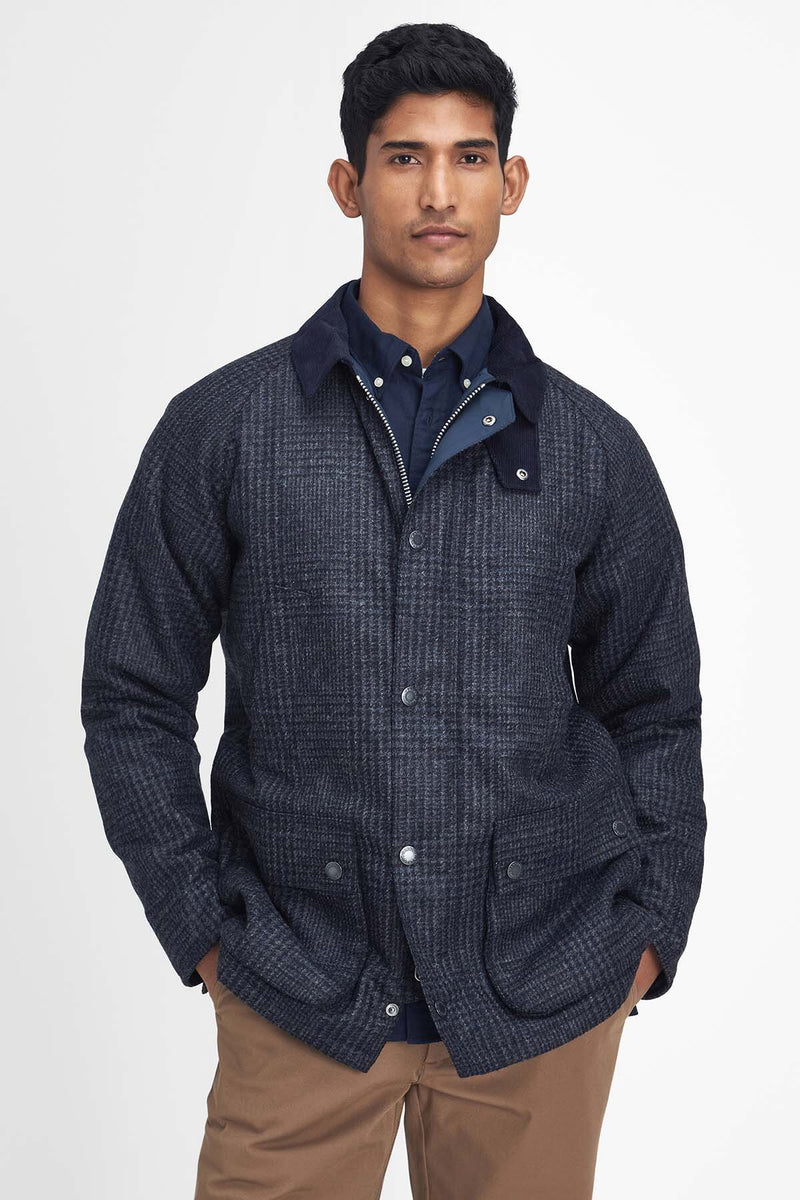 Barbour Bedale Check Wool Jacket Navy by Barbour Men WP Store