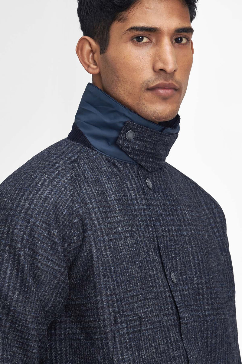Barbour Bedale Check Wool Jacket Navy by Barbour Men WP Store