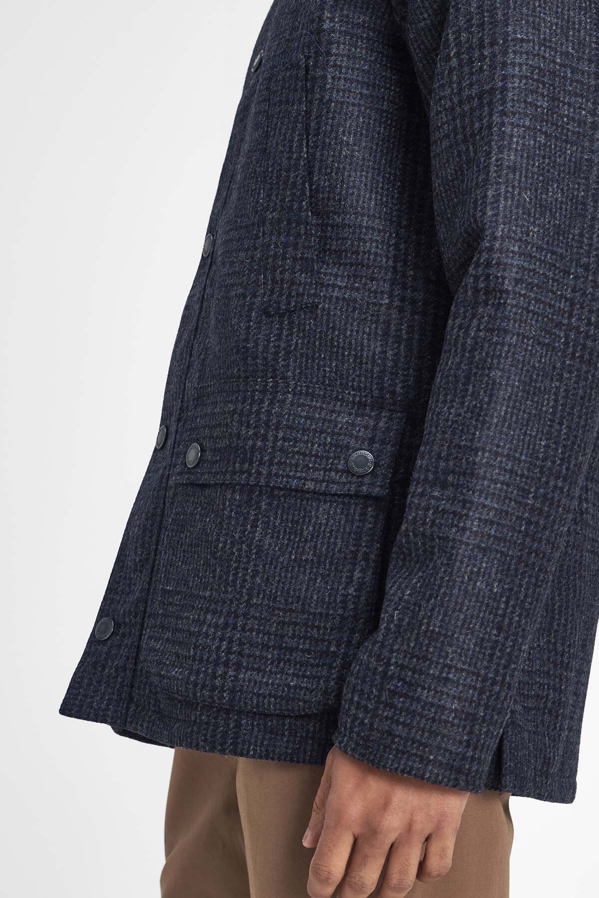Barbour Bedale Check Wool Jacket Navy by Barbour | Men | WP