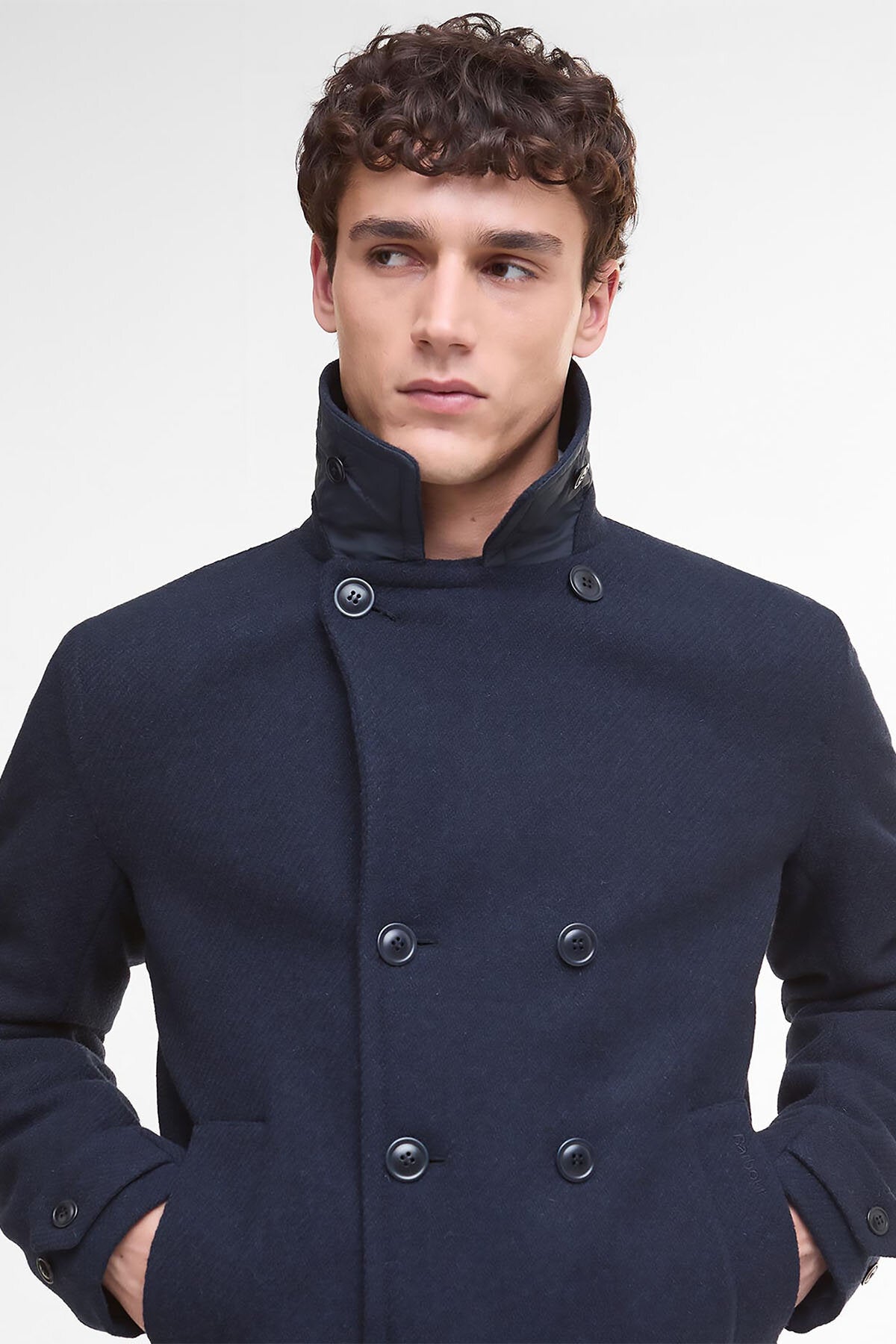 Newfield Wool Pea Coat Navy/classic by Barbour | Men | WP Store