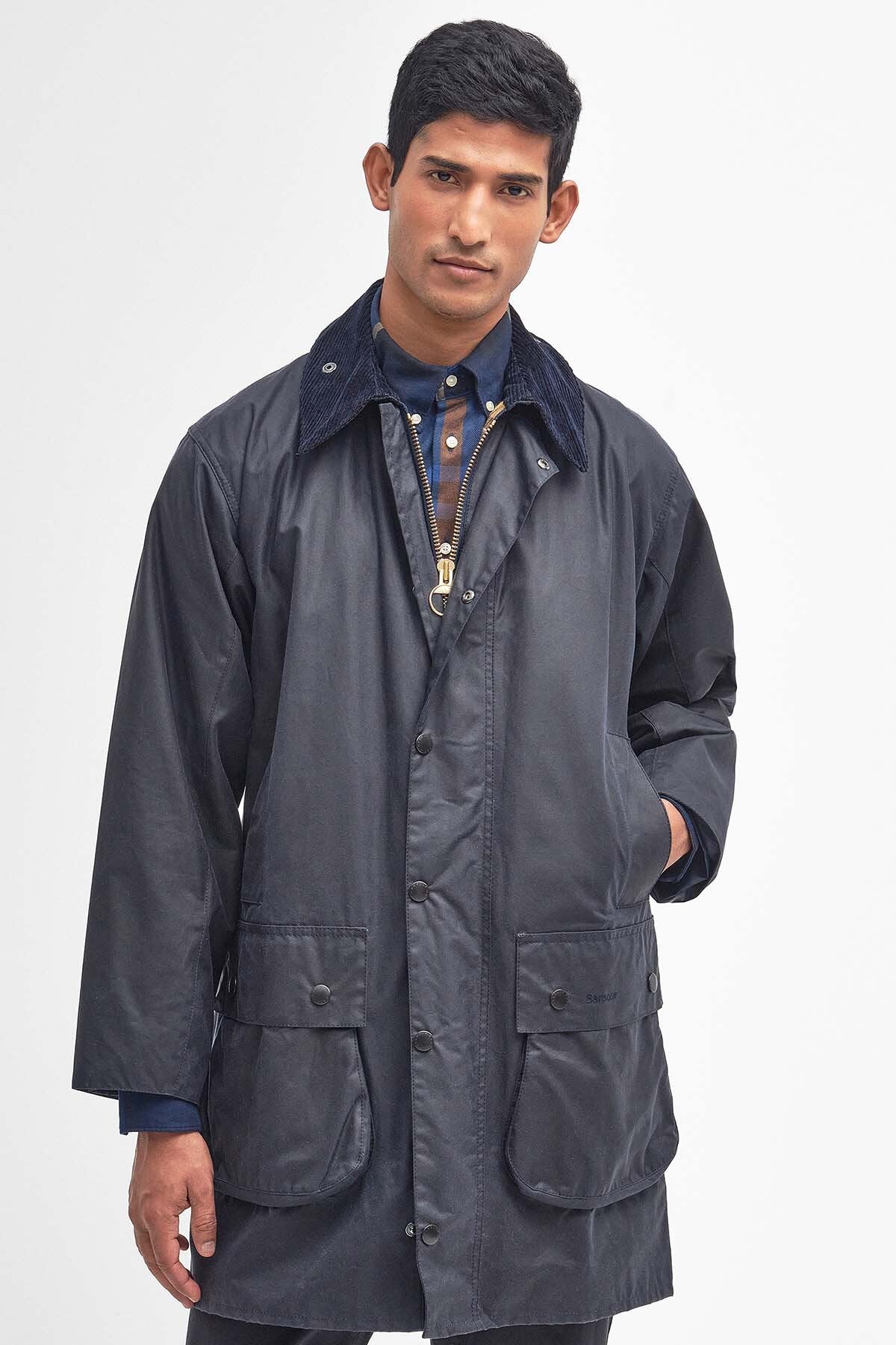 Border Wax Jacket Navy by Barbour | Men | WP Store