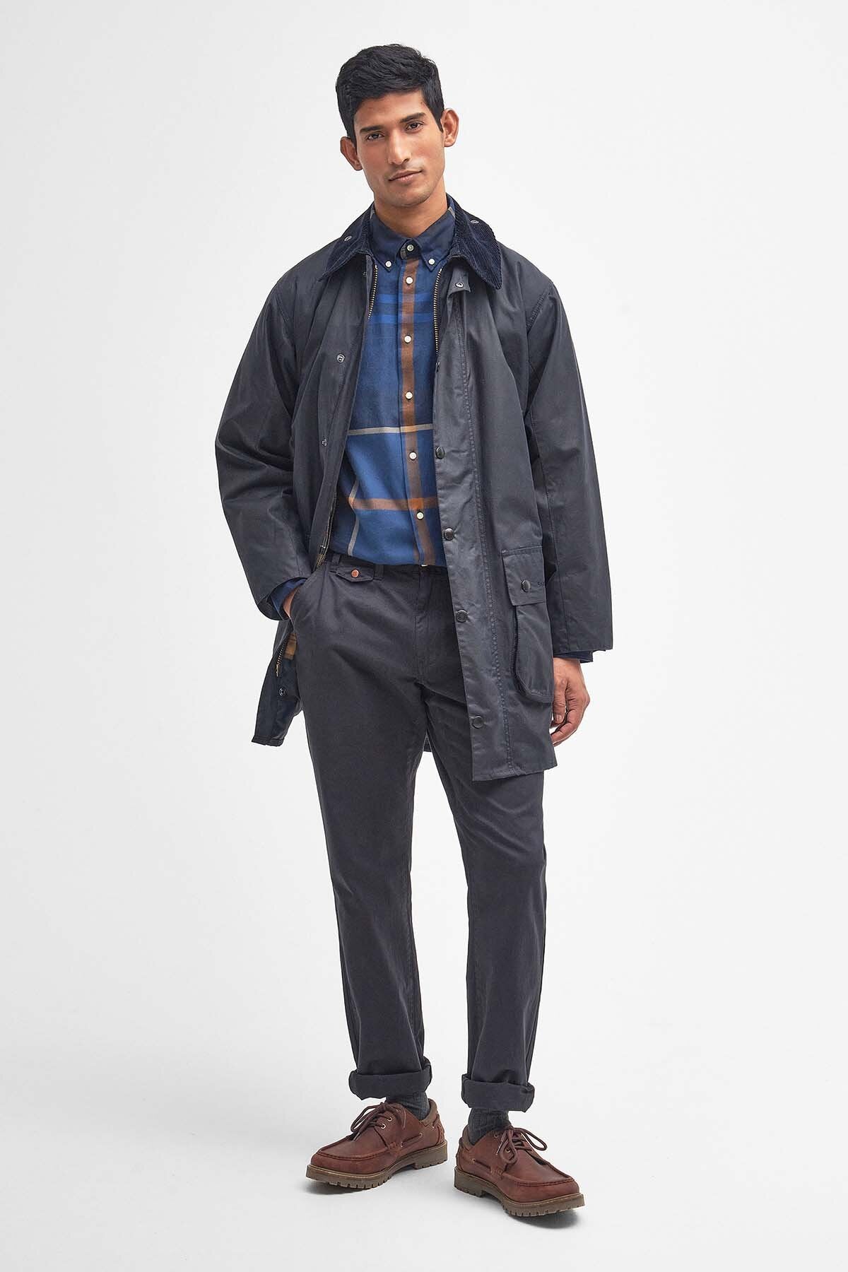 Border Wax Jacket Navy by Barbour | Men | WP Store