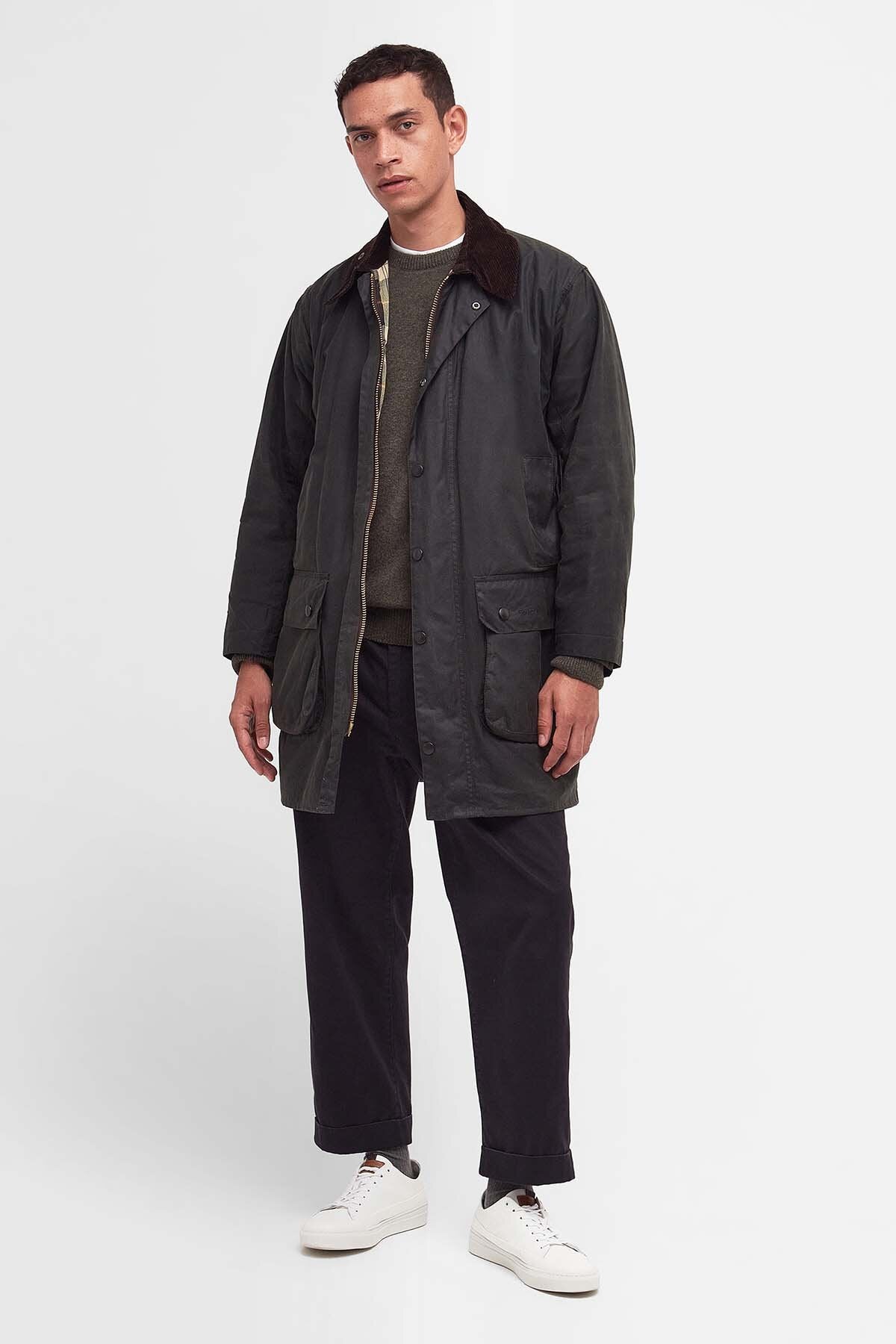 Border Wax Jacket Sage by Barbour | Men | WP Store