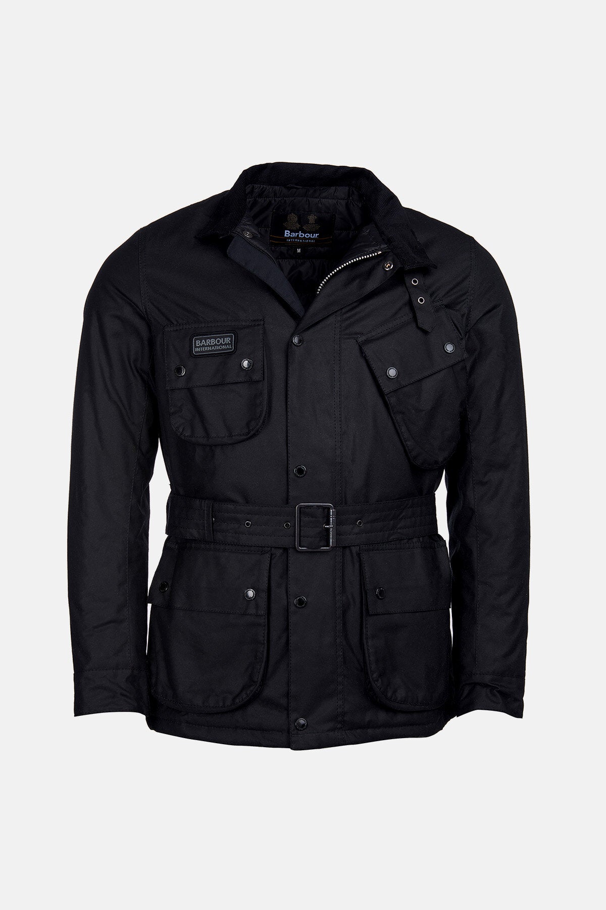 Winter Sl International Wax Jacket Black by Barbour International