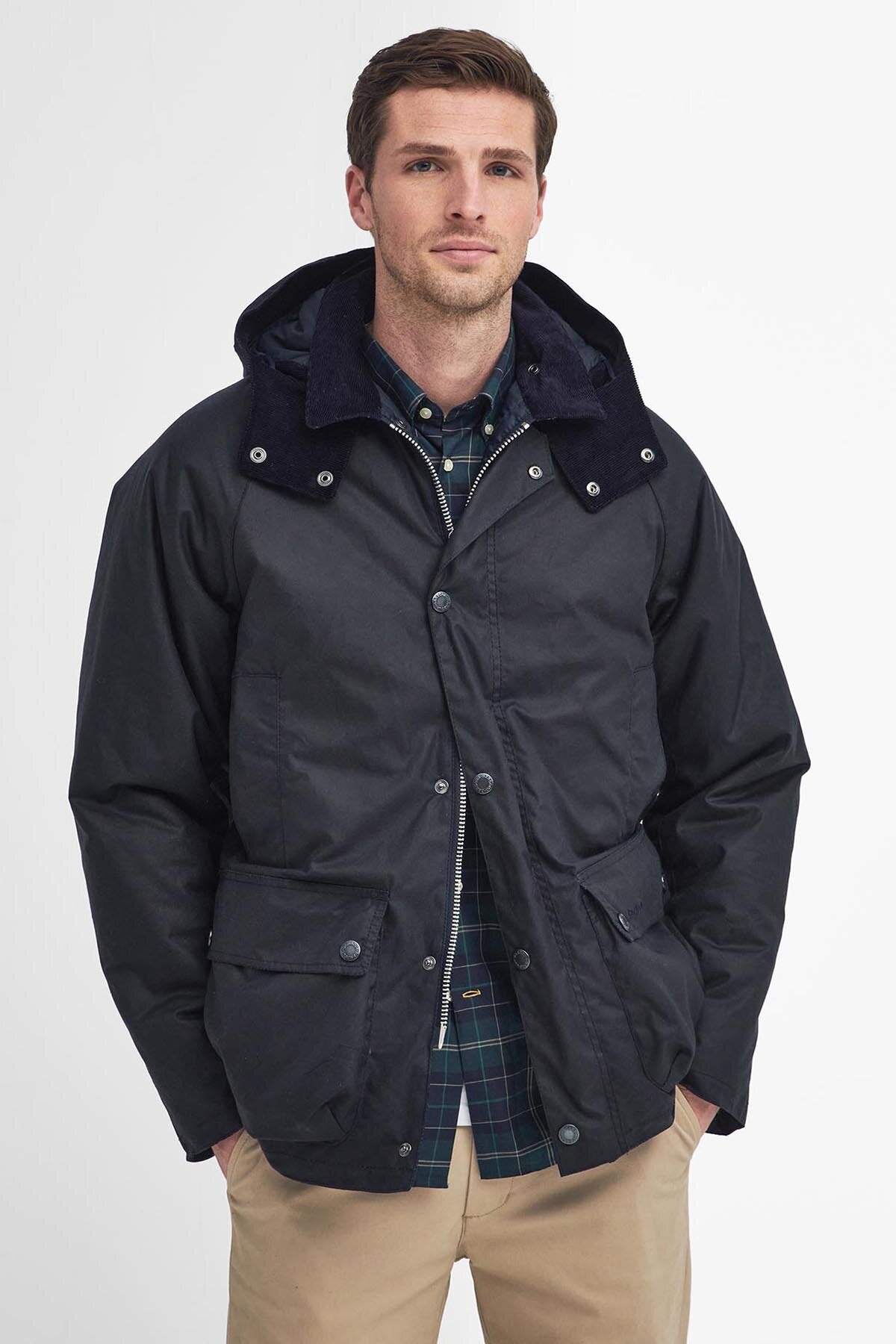 Barbour beaufort mens navy on sale