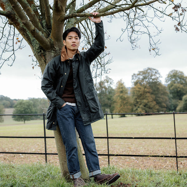 Barbour 130th Anniversary Gamefair Waxed Jacket Sage by Barbour