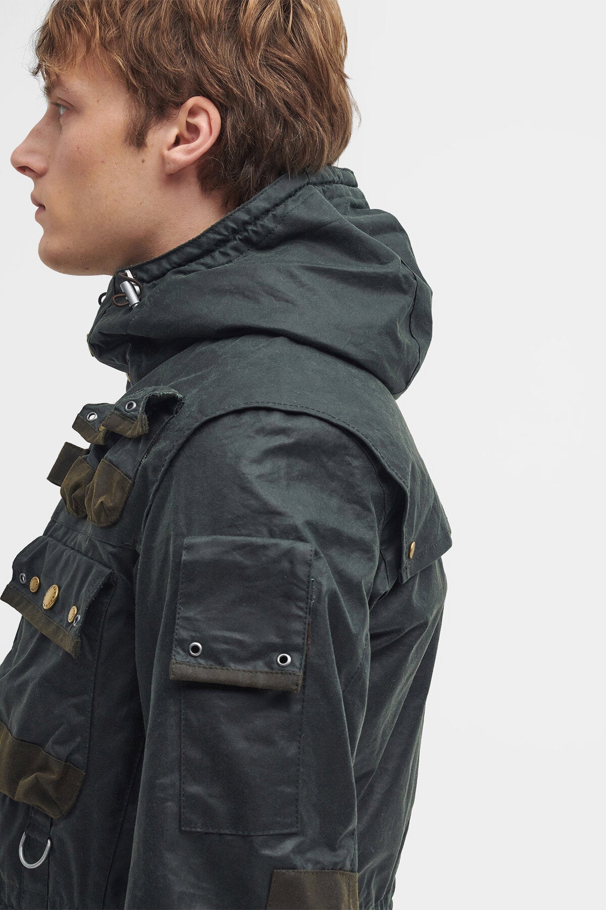 Barbour x TO KI TO Military Waxed Jacket Sage by Barbour | Men