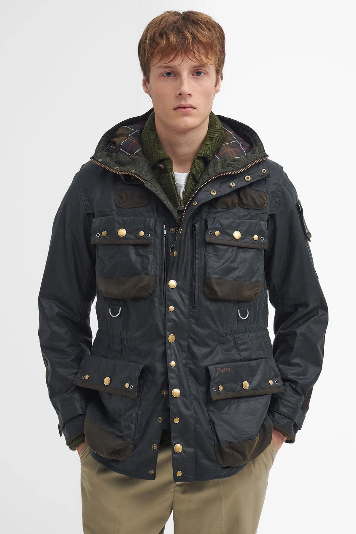 Barbour x TO KI TO Military Waxed Jacket Sage by Barbour | Men