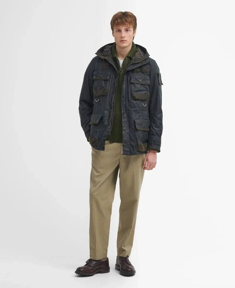Barbour x TO KI TO Military Waxed Jacket Sage by Barbour | Men