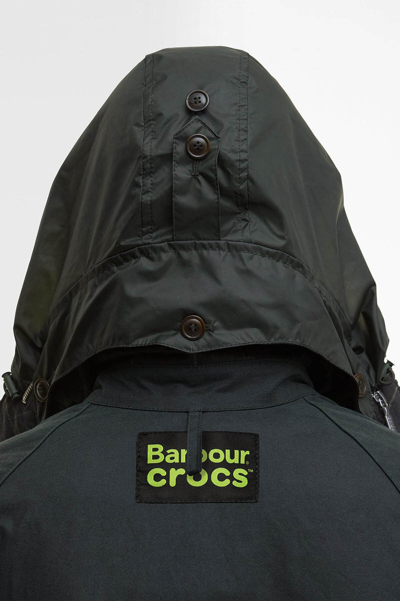 Barbour x Crocs Oversized Bedale Waxed Jacket