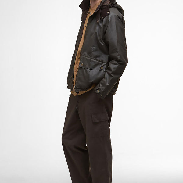 Re-Engineered Bardon Spey Waxed Jacket Olive by Barbour