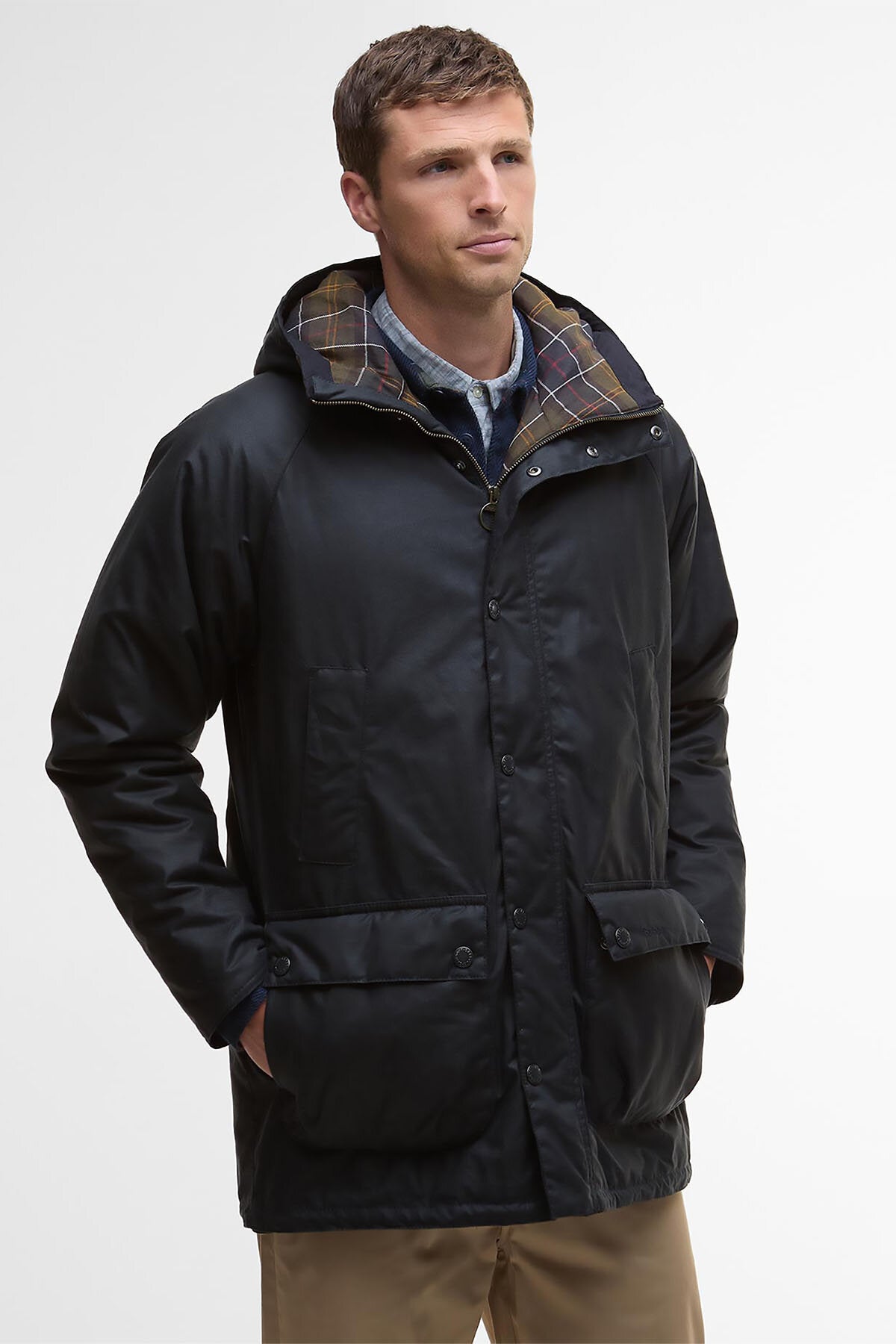 Bedale Waxed Parka Navy by Barbour | Men | WP Store