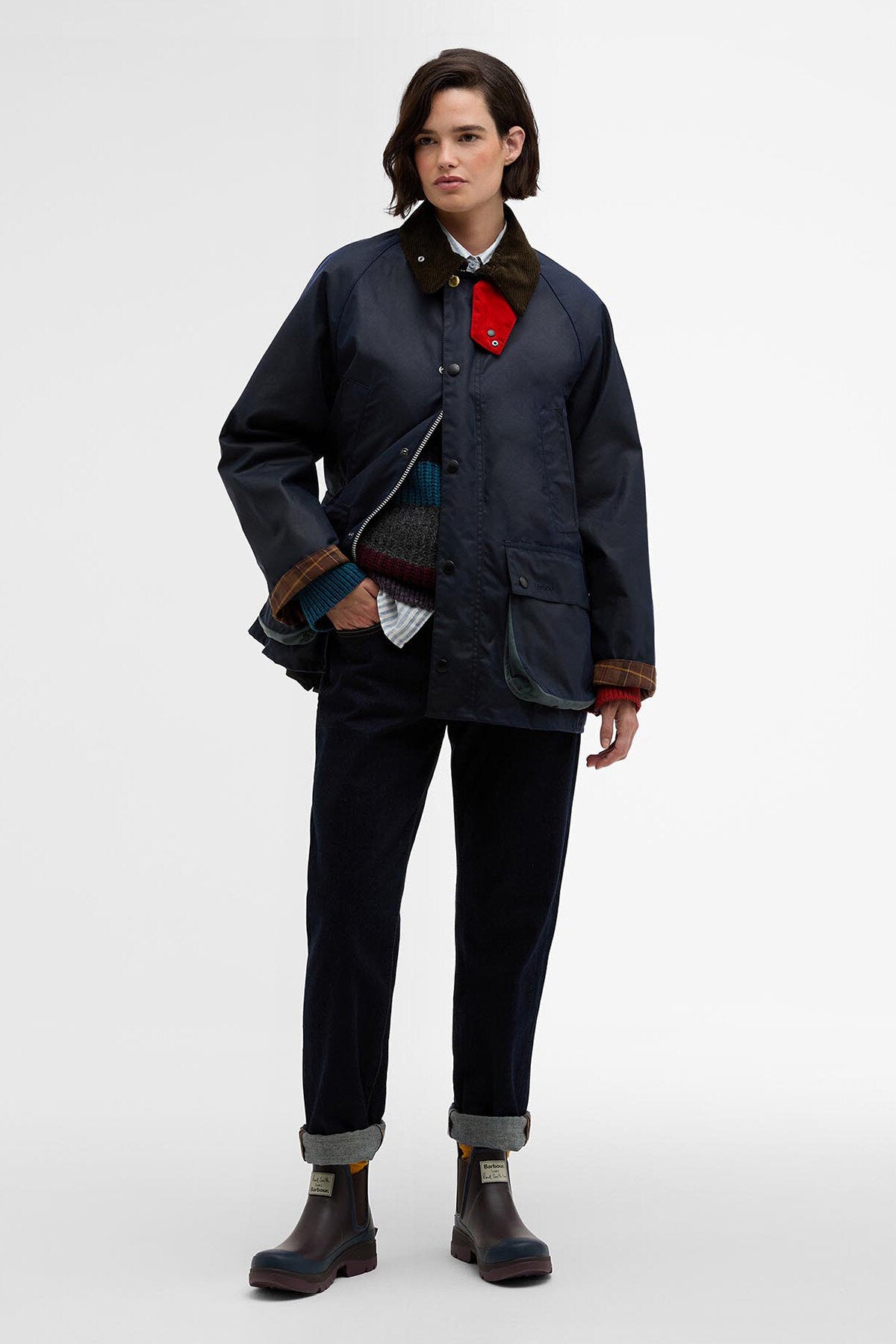 paulsmith × Barbour bedale オーバーサイズ Paul Smith loves Barbour Oversized Bedale Waxed Jacket Night sky