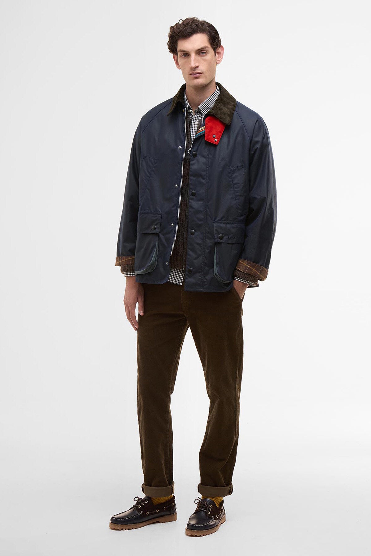 Paul Smith loves Barbour Oversized Bedale Waxed Jacket Night sky