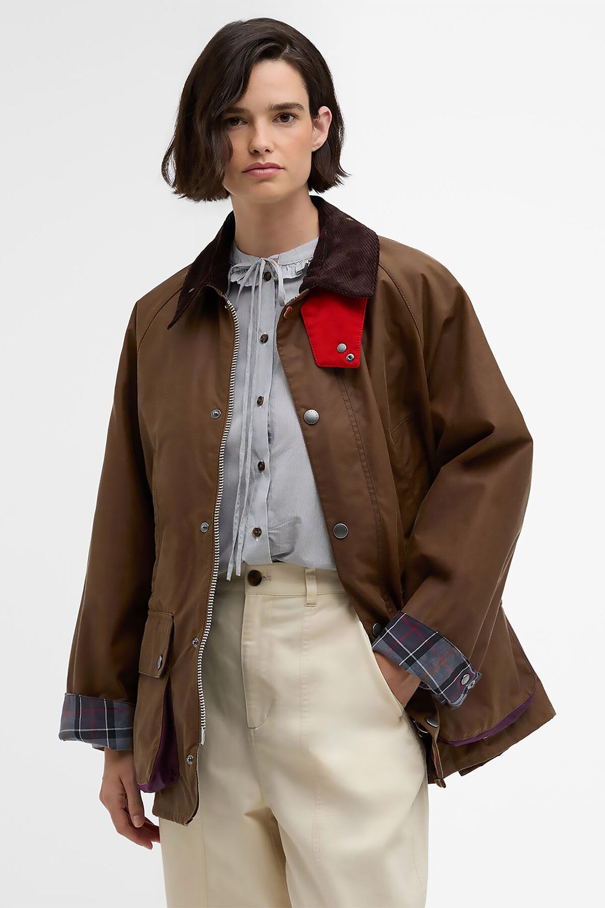 Paul Smith loves Barbour Oversized Bedale Waxed Jacket Tan by