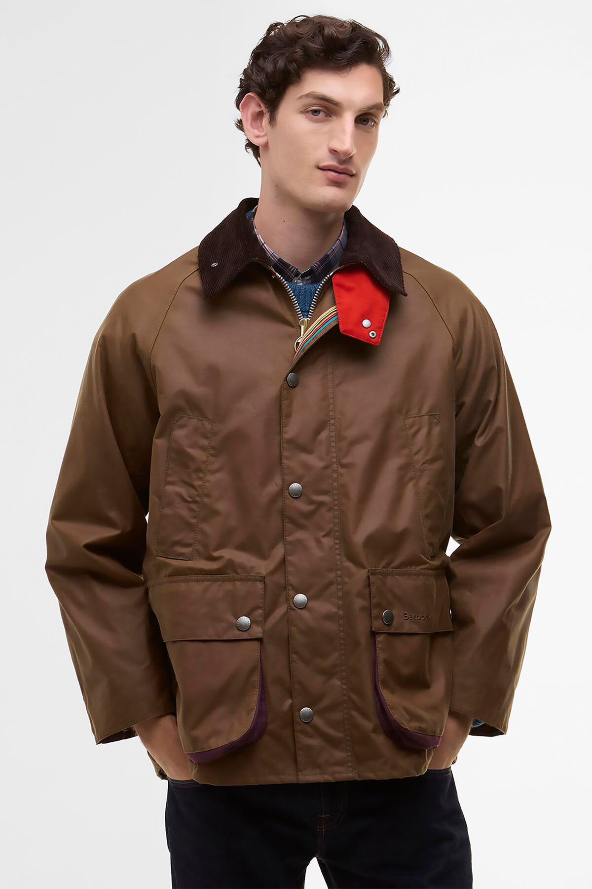 Paul Smith loves Barbour Oversized Bedale Waxed Jacket Tan by
