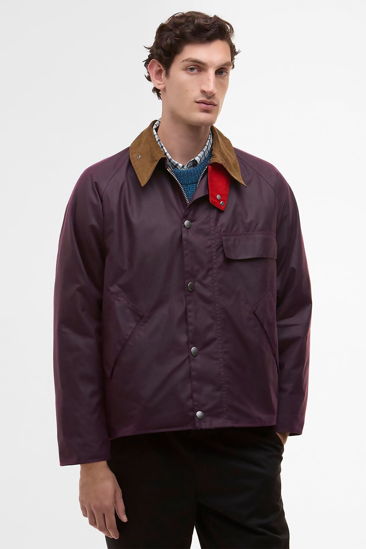 Paul Smith loves Barbour Transport Waxed Jacket Grape by Barbour