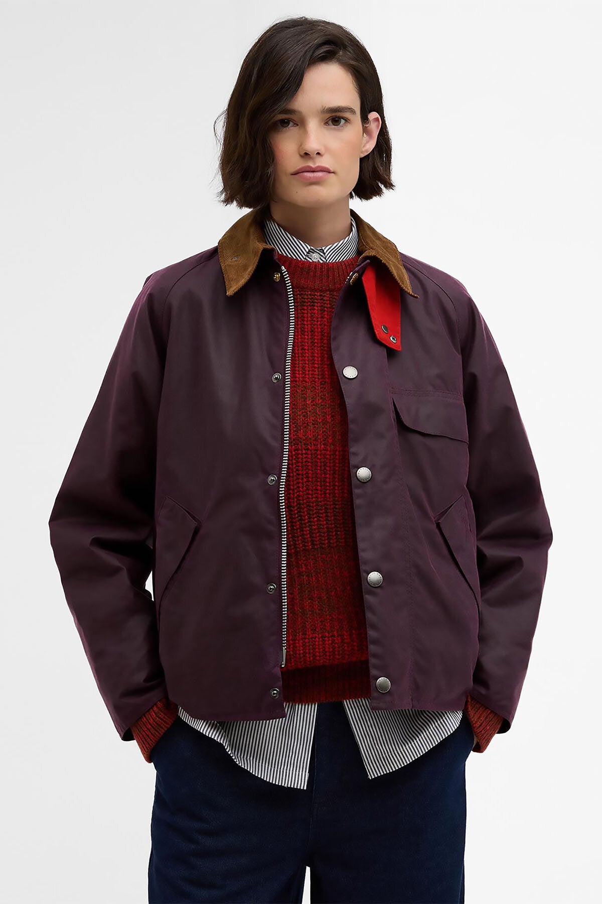 Paul Smith loves Barbour Transport Waxed Jacket Grape by Barbour
