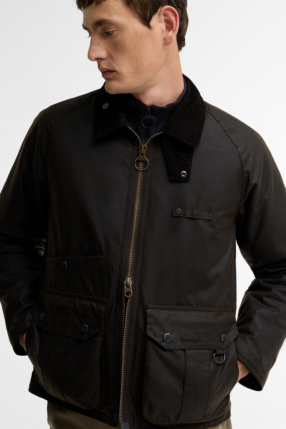 Barbour Re-Engineered Durran Waxed Jacket Dark brown by Barbour