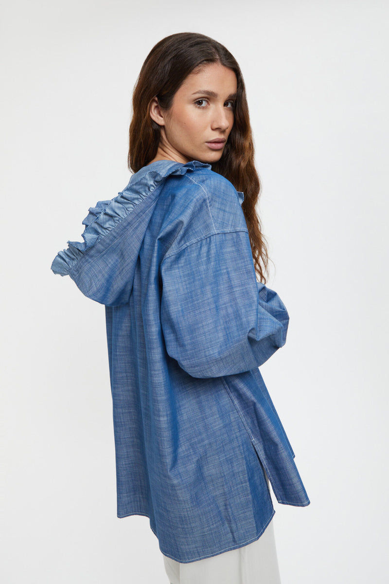 Chambray Mexican Parka-type Pullover