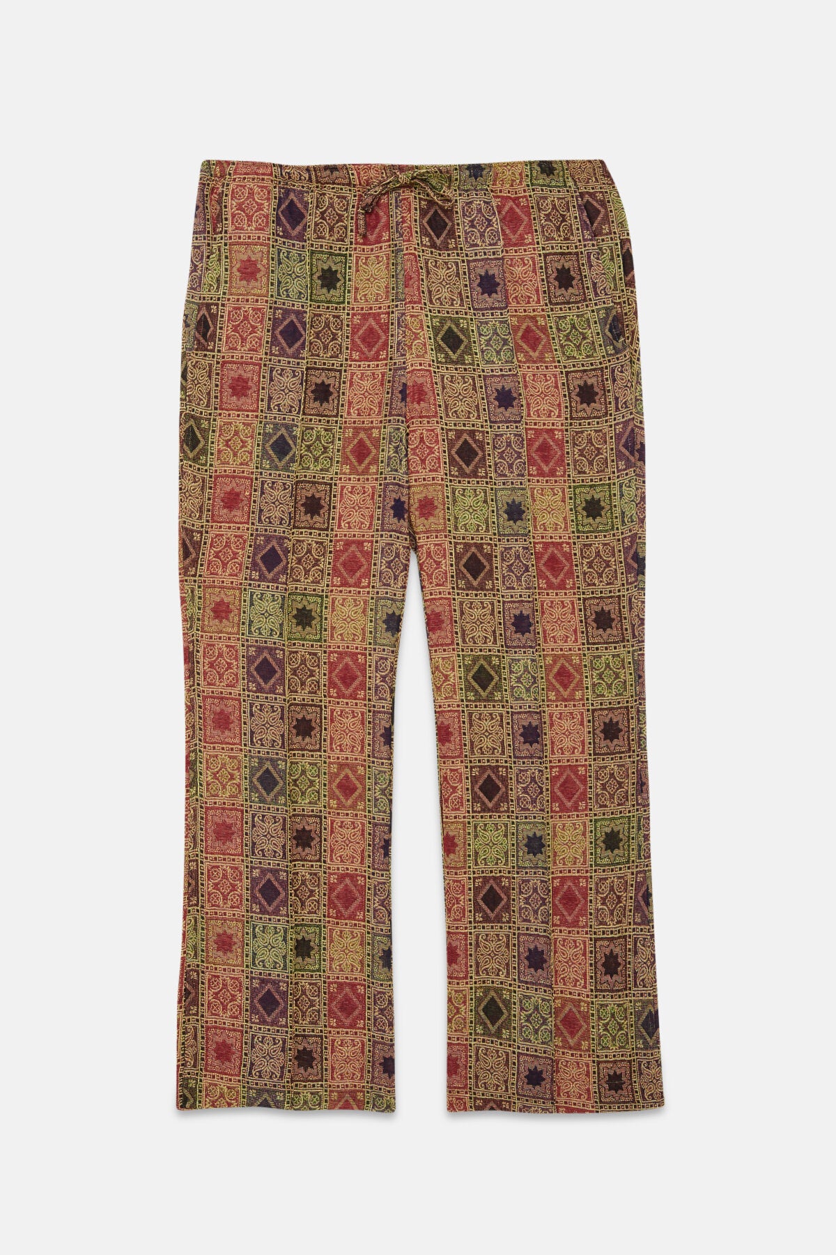 String Boot-Cut Trousers Rust/navy/green by Needles | Men | WP Store