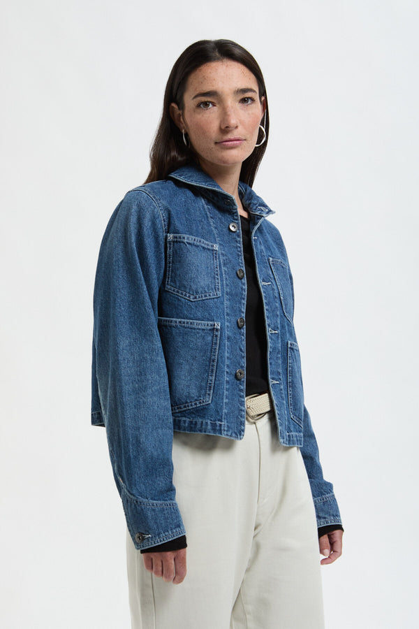 Short Coveralls - Denim