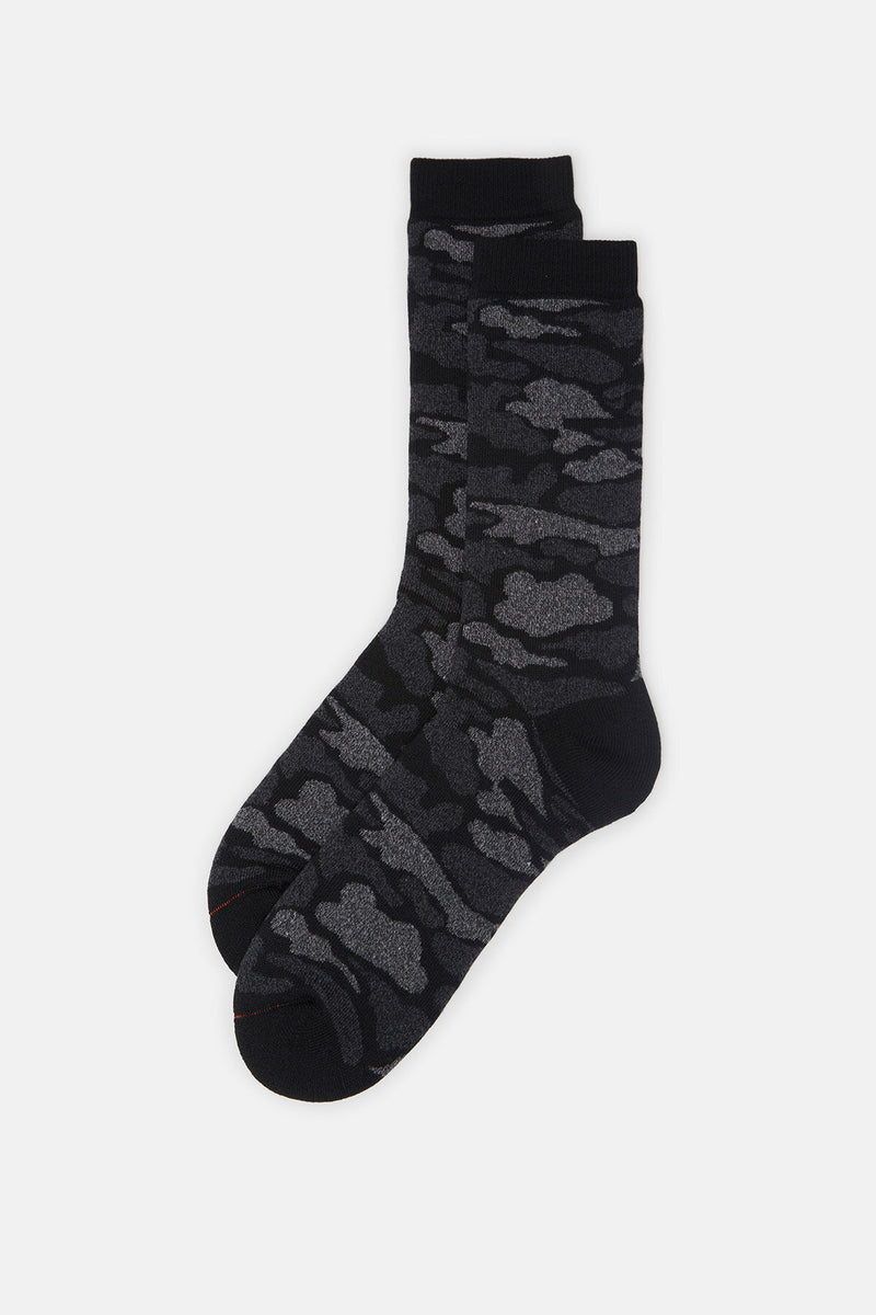 Pile camo crew socks