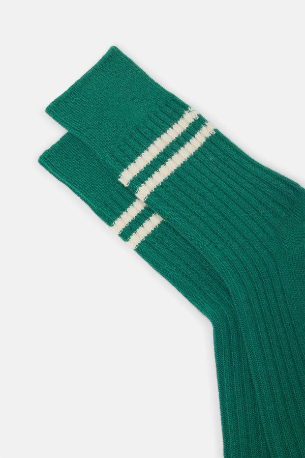 Merino lambs wool stripe socks