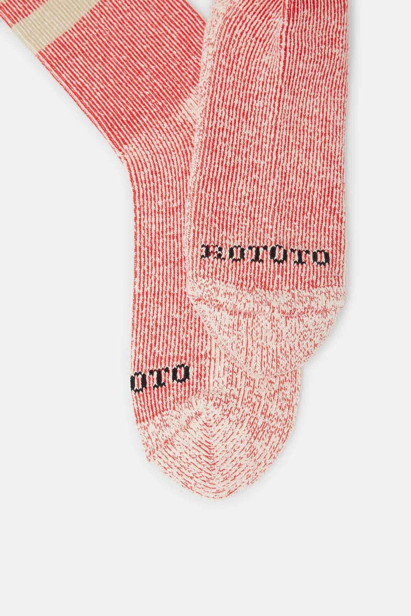 Pile stripe marl socks