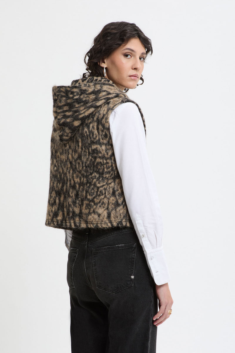 Gilet in Maglia con Chiusura a Portafoglio