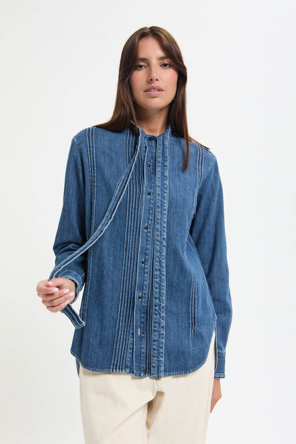 Blusa con fiocco
