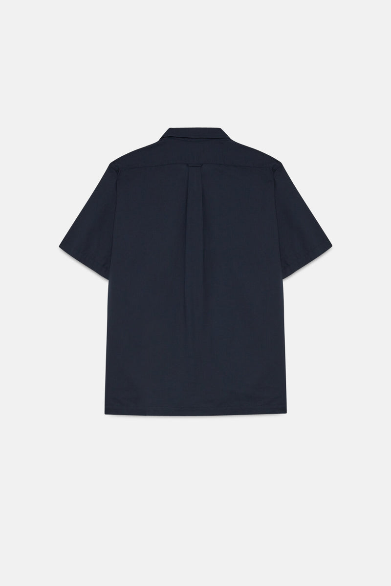 Open Collar Panama Shortsleeve Shirt