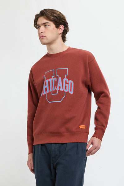 U/Chicago Printed Sweat Shirt Brick by Universal Overall
