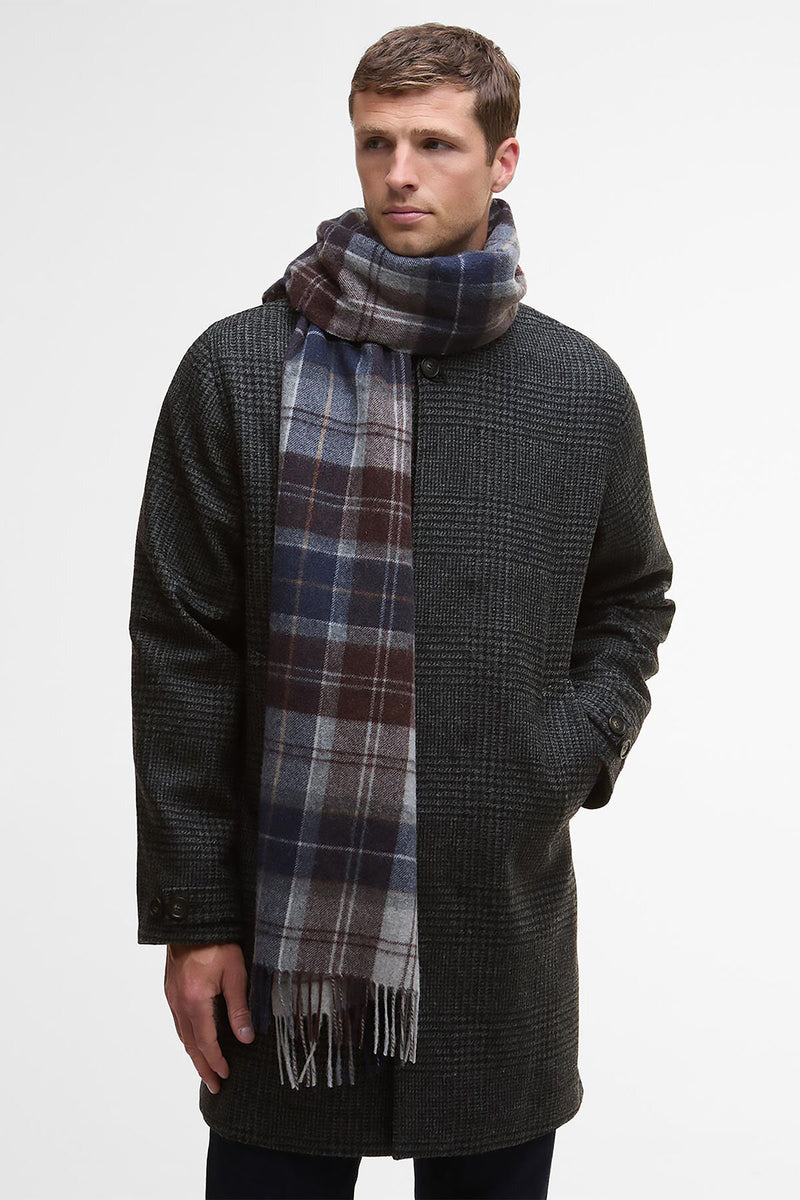 Sciarpa Brack in tartan con finitura patchwork